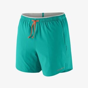 Patagonia Turquoise Shorts with Orange Accent